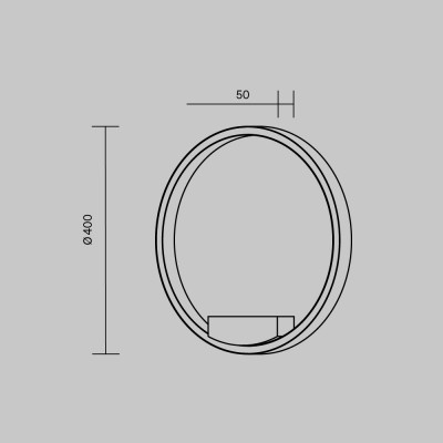 Настенный светильник (бра) Maytoni Rim MOD058WL-L25BK