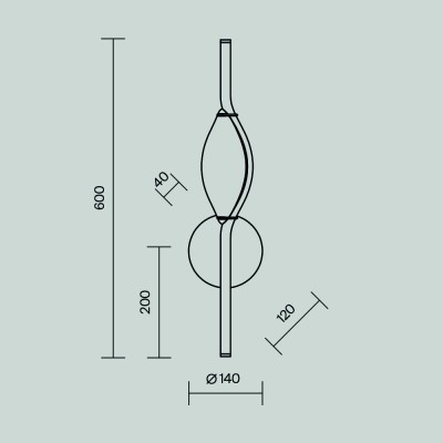 Настенный светильник (бра) Maytoni Foresight MOD347WL-L8BS3K