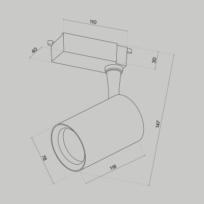 Трековый светильник Technical TR003-1-10W4K-M-W