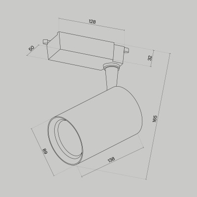 Трековый светильник Technical TR003-1-15W3K-M-B