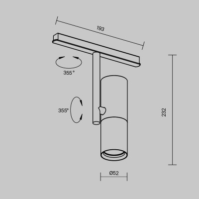 Трековый светильник Technical TR005-2-12W3K-B