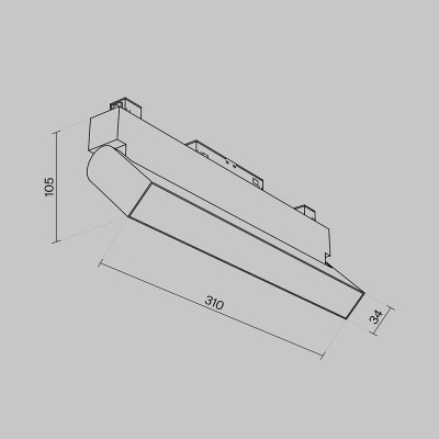 Трековый светильник Technical TR075-2-20W3K-W