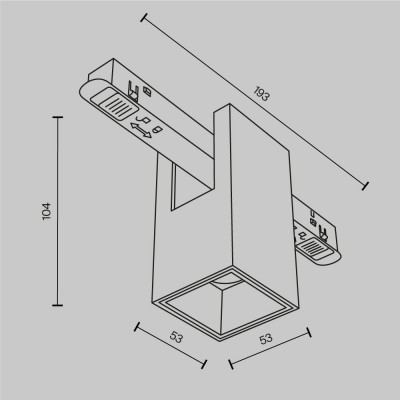 Трековый светильник Technical TR121-4-7W-DS-W