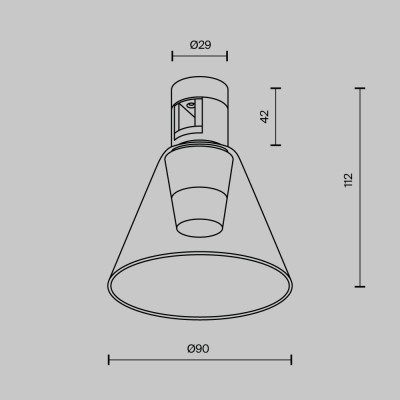 Трековый светильник Technical TR147-1-3W3K-BS