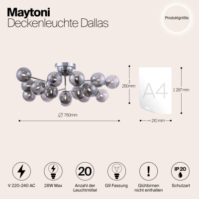 Потолочный светильник Maytoni Dallas MOD545PL-20CH