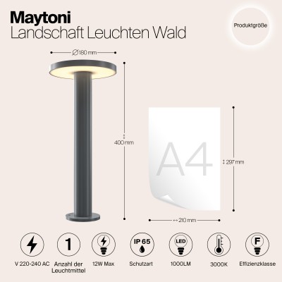 Ландшафтный светильник  Maytoni Outdoor Wald O420FL-L12GF