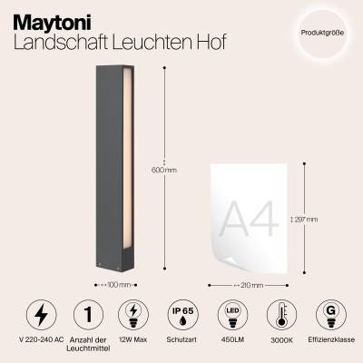 Ландшафтный светильник  Maytoni Outdoor Hof O422FL-L12GF