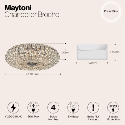 Люстра Maytoni Broche DIA902-04-N