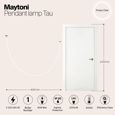 Подвесной светильник Maytoni Tau MOD146PL-L40G3K