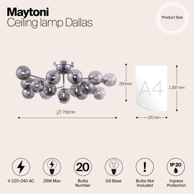 Потолочный светильник Maytoni Dallas MOD545PL-20CH