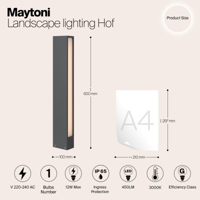 Ландшафтный светильник  Maytoni Outdoor Hof O422FL-L12GF