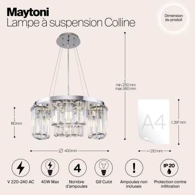 Подвесной светильник Maytoni Colline MOD083PL-04CH