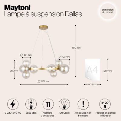 Подвесной светильник Maytoni Dallas MOD545PL-11G