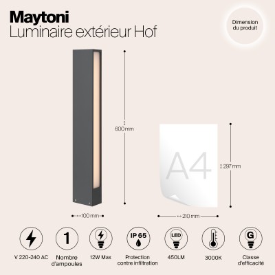 Ландшафтный светильник  Maytoni Outdoor Hof O422FL-L12GF