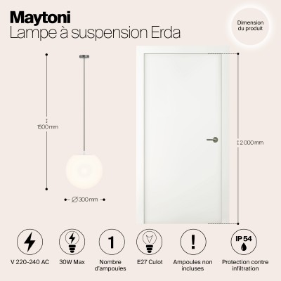 Подвесной светильник  Maytoni Outdoor Erda O594PL-01B