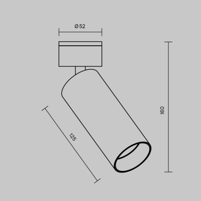 Потолочный светильник Technical C055CL-L12B4K-W-D-B