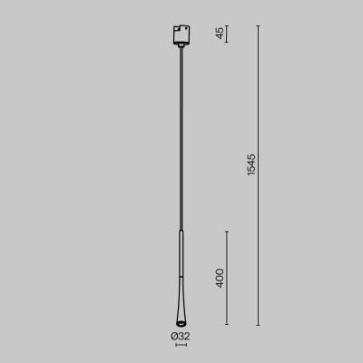 Трековый подвесной светильник Technical TR167-1-7W3K-M-B