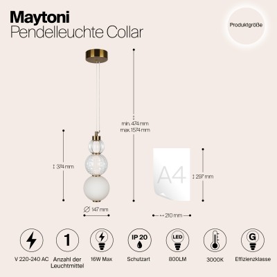 Подвесной светильник Maytoni Collar P069PL-L16G3K