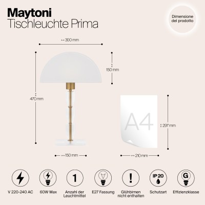 Настольный светильник Maytoni Prima Z034TL-01BZ