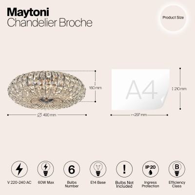 Люстра Maytoni Broche DIA902-06-N