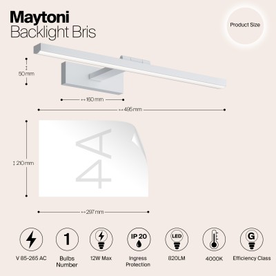 Подсветка Maytoni Bris MIR008WL-L12W4K