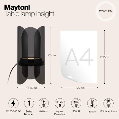 Настольный светильник Maytoni Insight MOD416TL-L6BR3K