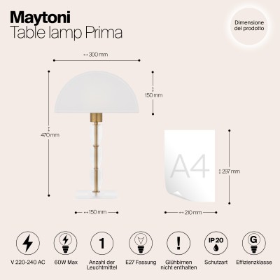 Настольный светильник Maytoni Prima Z034TL-01BZ