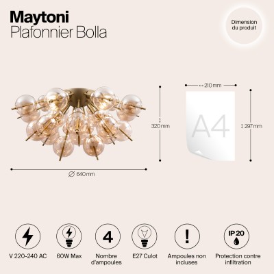 Потолочный светильник Maytoni Bolla MOD133CL-04BS