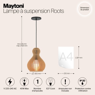 Подвесной светильник Maytoni Roots MOD192PL-01W1