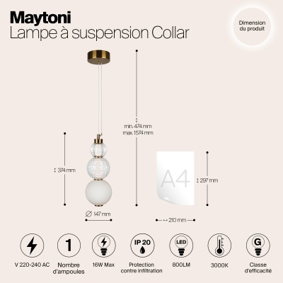 Подвесной светильник Maytoni Collar P069PL-L16G3K