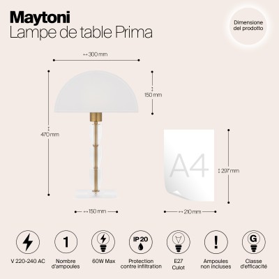 Настольный светильник Maytoni Prima Z034TL-01BZ