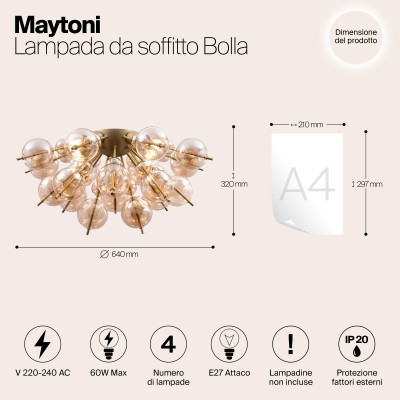 Потолочный светильник Maytoni Bolla MOD133CL-04BS