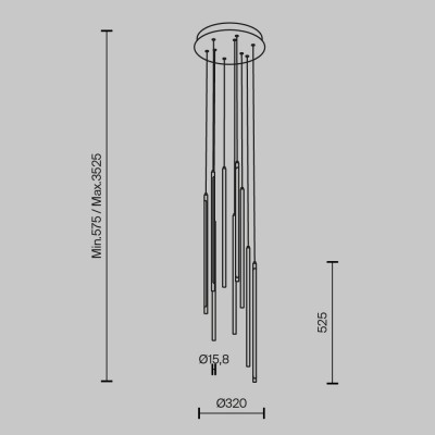 Подвесной светильник Maytoni Light stick MOD236PL-L54B3K
