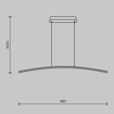 Подвесной светильник Maytoni Curve MOD243PL-L18BSK