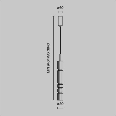 Подвесной светильник Maytoni Ordo MOD272PL-L12B3K