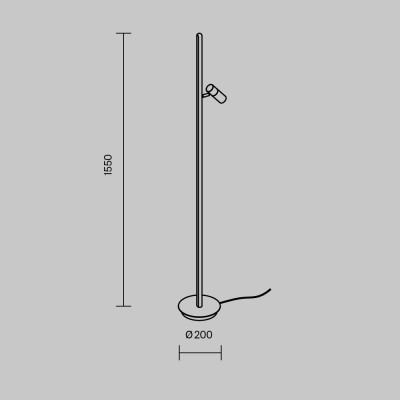 Напольный светильник (торшер) Maytoni Thin MOD395FL-L28BS3K