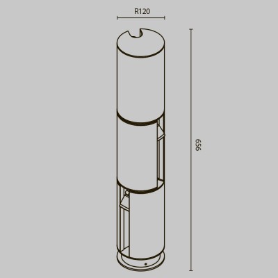 Ландшафтный светильник  Maytoni Outdoor Cave O468FL-L9B3K