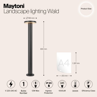 Ландшафтный светильник  Maytoni Outdoor Wald O420FL-L12GF1