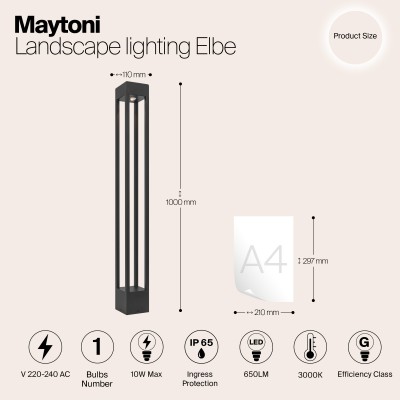 Ландшафтный светильник  Maytoni Outdoor Elbe O424FL-L10GF