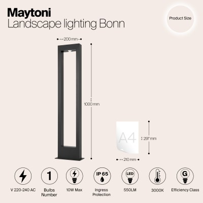 Ландшафтный светильник  Maytoni Outdoor Bonn O425FL-L10GF