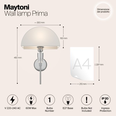 Настенный светильник (бра) Maytoni Prima Z034WL-01CH