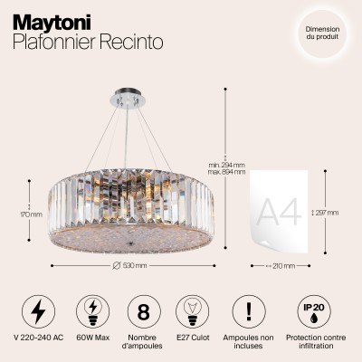 Потолочный светильник Maytoni Recinto MOD080CL-08CH