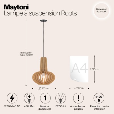 Подвесной светильник Maytoni Roots MOD193PL-01W1