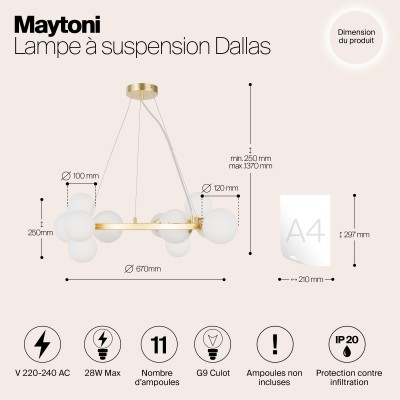 Подвесной светильник Maytoni Dallas MOD545PL-11BS