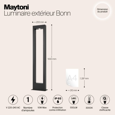 Ландшафтный светильник  Maytoni Outdoor Bonn O425FL-L10GF