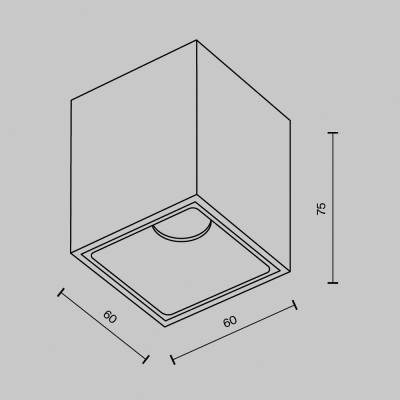 Потолочный светильник Technical C065CL-8W3K-SQ-B