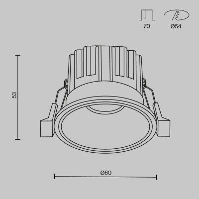 Встраиваемый светильник Technical DL058-7W2.7K-W