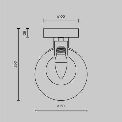 Настенный светильник (бра) Maytoni Basic form MOD521WL-01G1