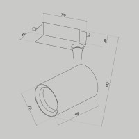 Трековый светильник Technical TR003-1-10W3K-S-B