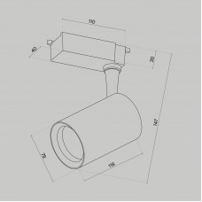 Трековый светильник Technical TR003-1-10W3K-S-B